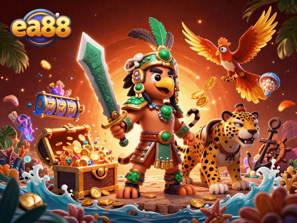 Experience the thrill of ea88 with colorful treasures and bustling casino action!