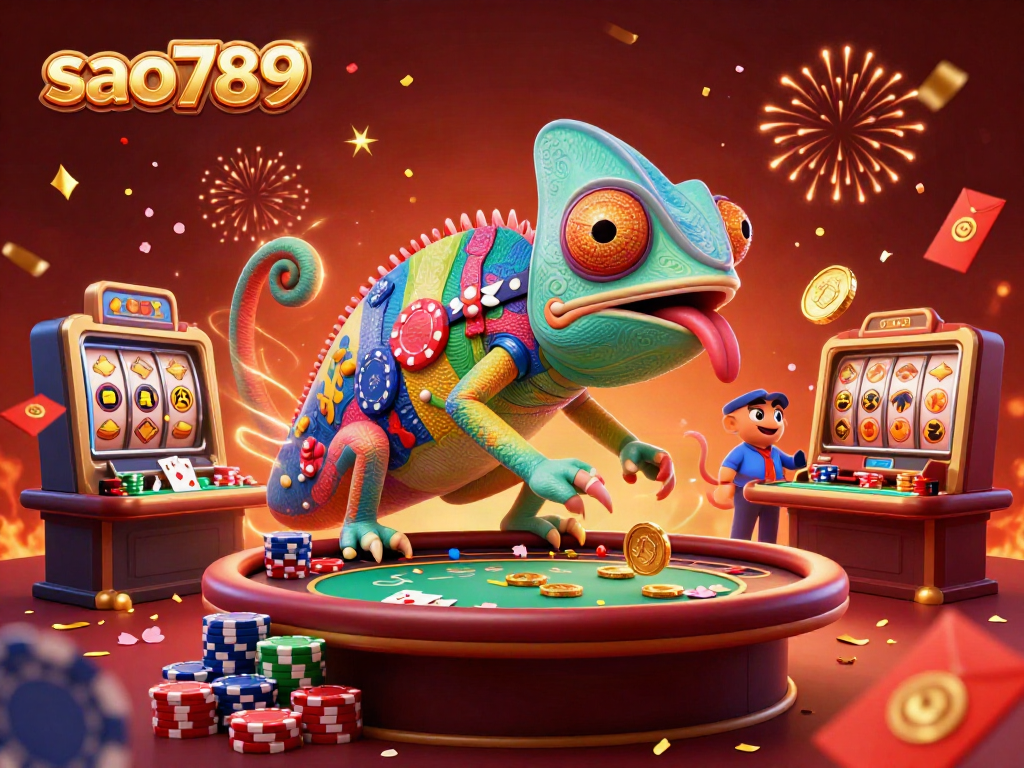 Spin the reels and win with sao789 as the vibrant casino scene comes alive.