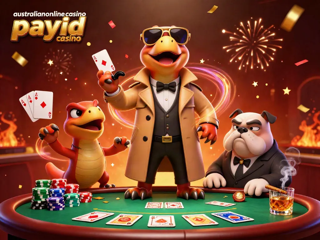 Experience the excitement of australianonlinecasino payid casino with vibrant raptors and casino elements.