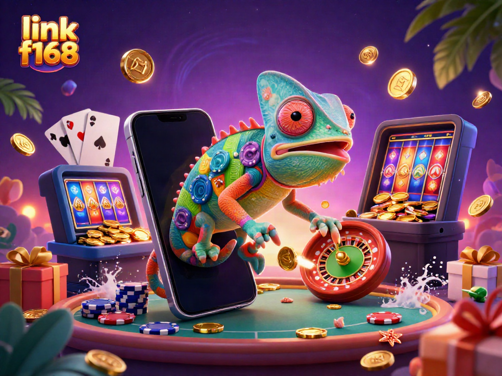 Experience thrilling gameplay with link f168, featuring a vibrant casino scene filled with colorful elements.