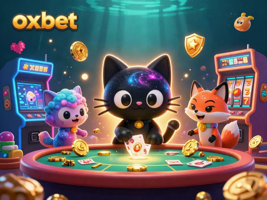 Experience the excitement of oxbet with a cosmic casino scene featuring vibrant characters and engaging elements.