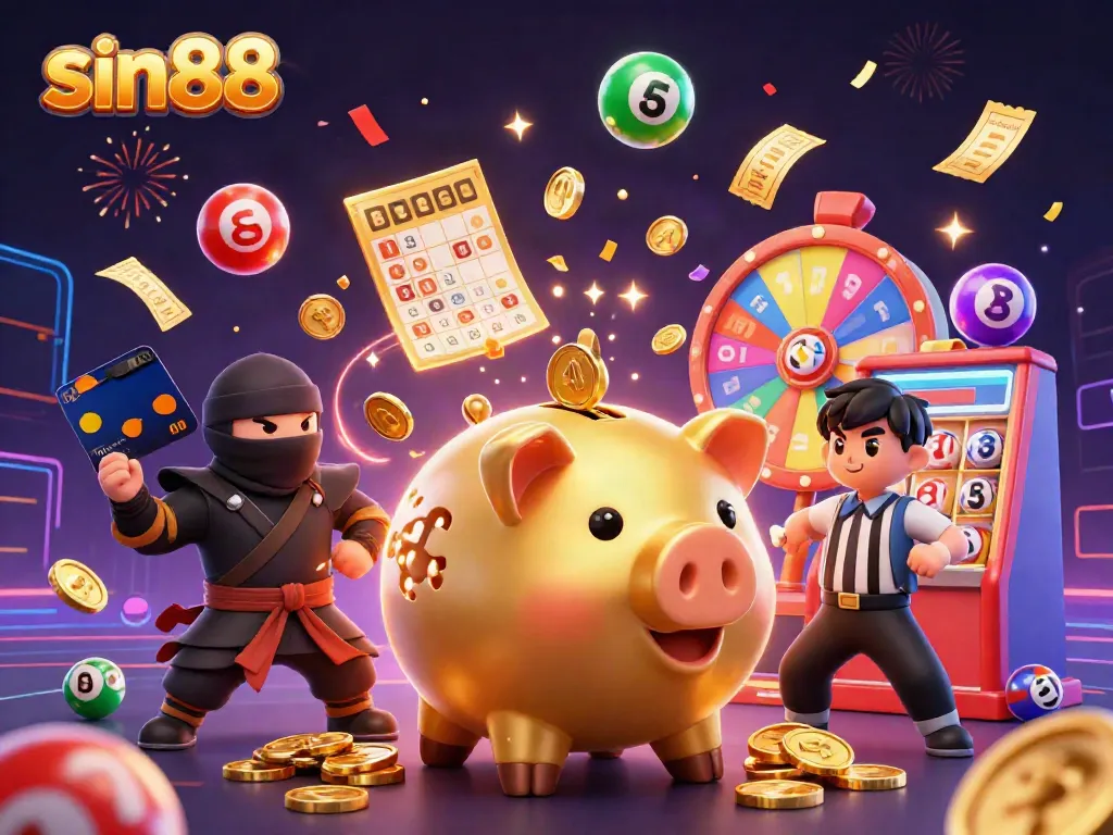 Engage with sin88's dynamic casino world featuring colorful elements and lively characters.