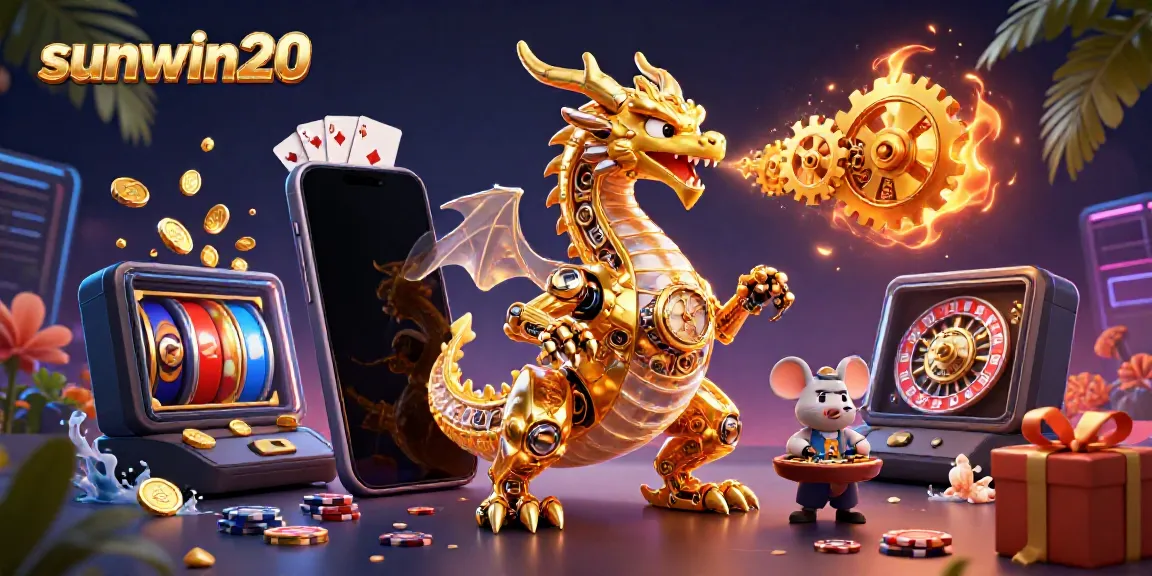 Experience the dynamic excitement of sunwin20 with a golden dragon and vibrant slot games!
